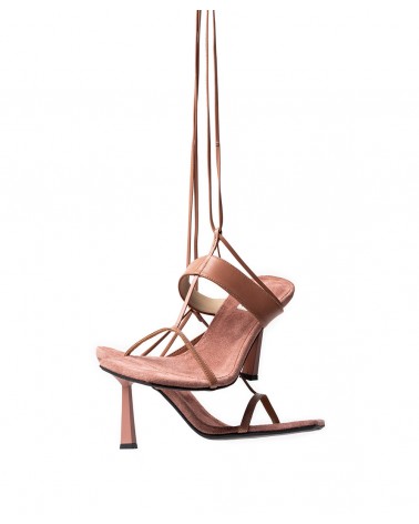 KALLENES, PEACH, Lace Up High Heels 3, ESIOT ™ ss22