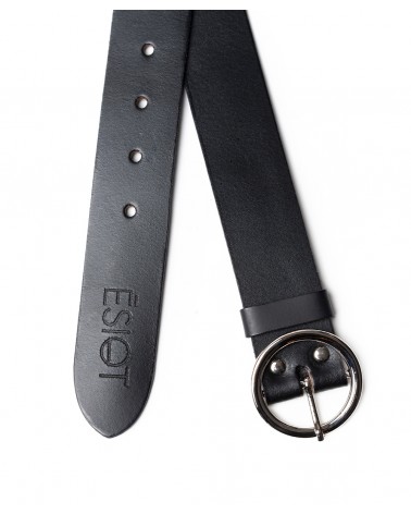 Leather Belt, Black 2, ESIOT ™ ss22