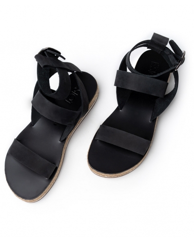 MERTONAS, BLACK, Premium Leather Sandals 3, esiot ss22