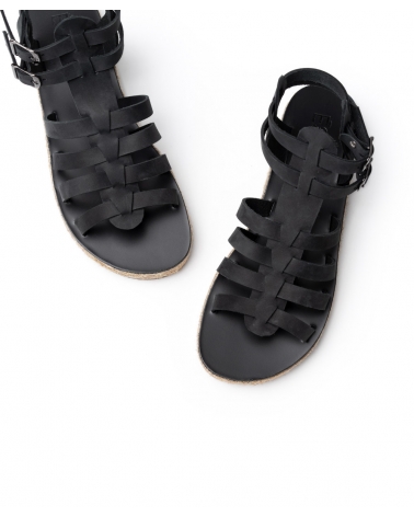 titans, black, gladiator sandals, esiot ss22, 3