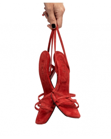 PYROESSA, RED, ESIOT Strappy High Heels 11,  ss23