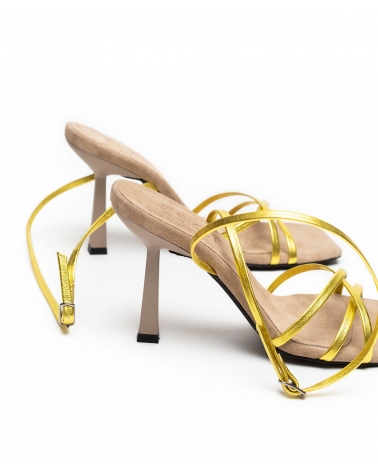 PARADISI | METALLIC LIME, ESIOT Strappy High Heels 7, SS23