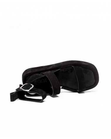 ATSIKI, BLACK, ESIOT Premium Suede Leather Strappy Sandals 9, esiot ss23
