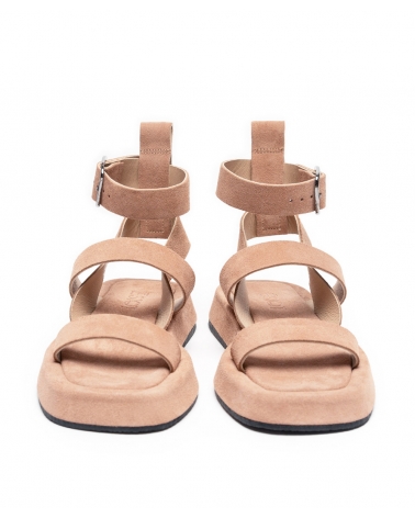 FLAMINGO, PINK NUDE, ESIOT Premium Suede Leather Strappy Sandals 4, esiot ss23