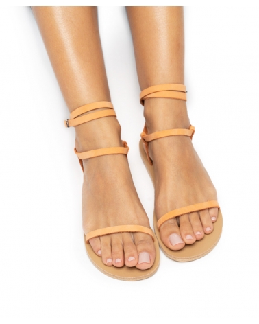 FLOMARIA, APRICOT, ESIOT leather strappy sandals 1, ESIOT  ss23