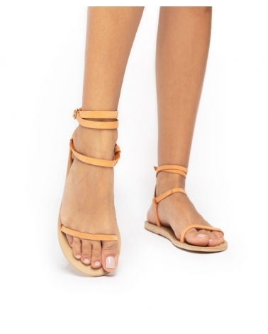 FLOMARIA, APRICOT, ESIOT leather strappy sandals 3, ESIOT  ss23
