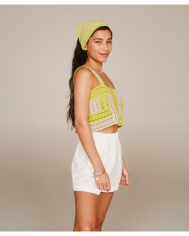 LIME | SAND KNITTED CROP TOP, ESIOT ss23, 4