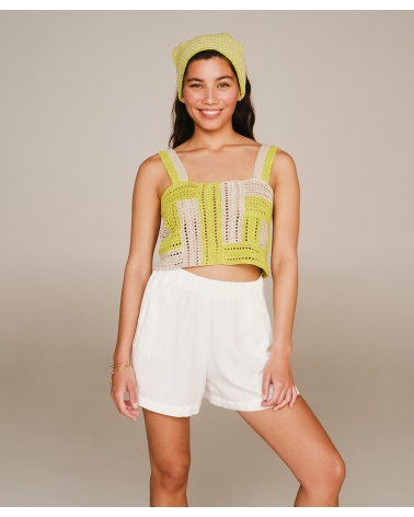 LIME | SAND KNITTED CROP TOP, ESIOT ss23, 5