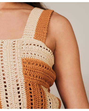 GINGER | BEIGE KNITTED CROP TOP, ESIOT ss23, 4