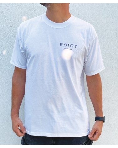 T-Shirt white blue, cotton, one size, unisex, ESIOT  ss23, 3