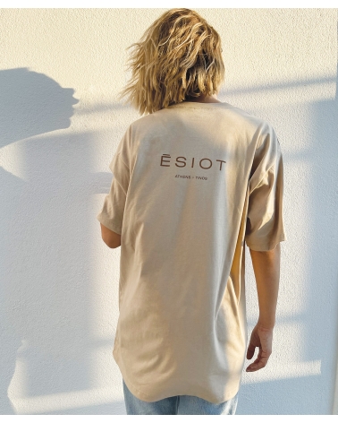 T-Shirt beige brown, cotton, one size, unisex, ESIOT  ss23, 7
