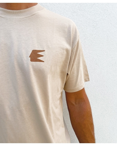 T-Shirt beige brown, cotton, one size, unisex, ESIOT  ss23, 2