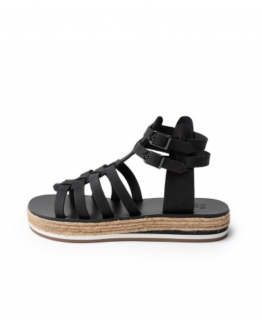 LICHNAFTIA, BLACK, ESIOT gladiator sandals, esiot ss24, 1