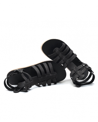 LICHNAFTIA, BLACK, ESIOT gladiator sandals, esiot ss24, 8
