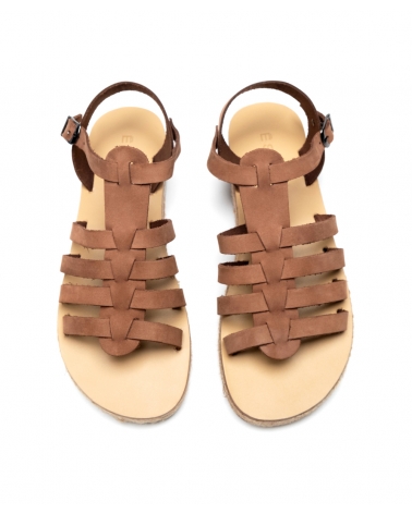 LAOUTI, BROWN, ESIOT gladiator sandals, esiot ss24, 1