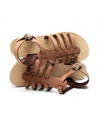 LAOUTI, BROWN, ESIOT gladiator sandals, esiot ss24, 4