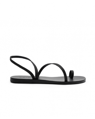 SMARDAKITO, BLACK Flat sandals thin straps 1, ESIOT ss24