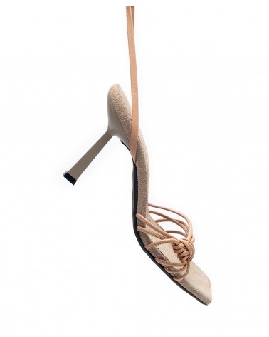 KOMI, NUDE, High Heels Ankle Strap Knot Detail 4, ESIOT ss24