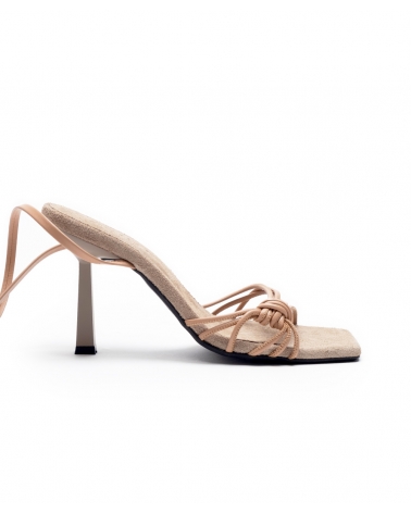 KOMI, NUDE, High Heels Ankle Strap Knot Detail 7, ESIOT ss24