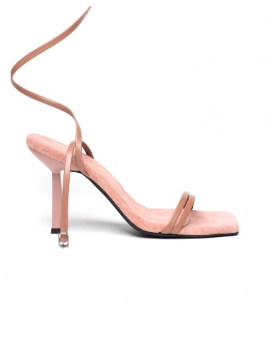 VOURNI, SALMON, High Heels Ankle Strap 8, ESIOT ss24
