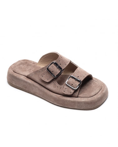 PLANITIS, PURO, ESIOT Suede Leather Slides 6, esiot ss24