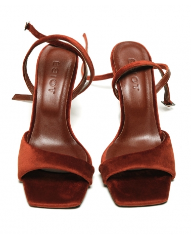 SIENNA, TERRACOTTA VELVET HIGH HEELS, AW2425,1