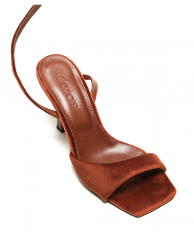 SIENNA, TERRACOTTA VELVET HIGH HEELS, AW2425,6