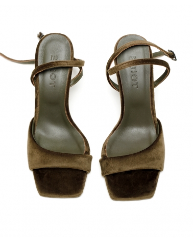 JULIET, OLIVE VELVET HIGH HEELS, AW2425,3