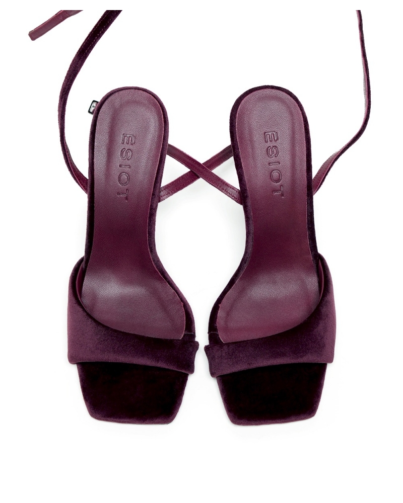 RUBY deep purple ESIOT High Heels Velvet Heels AW2425