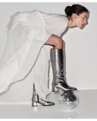 LUNA, silver ESIOT boots, AW2425, party edition collection, 7