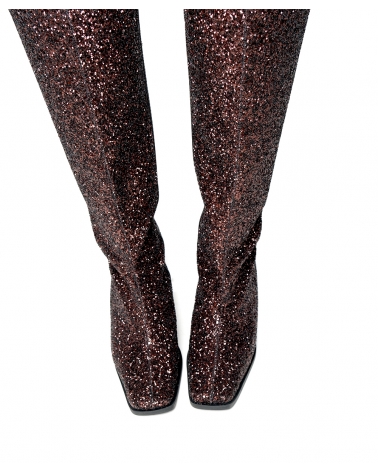 SCARLETT, SPARKLING BURGUNDY ESIOT boots, AW2425, party edition collection, 8