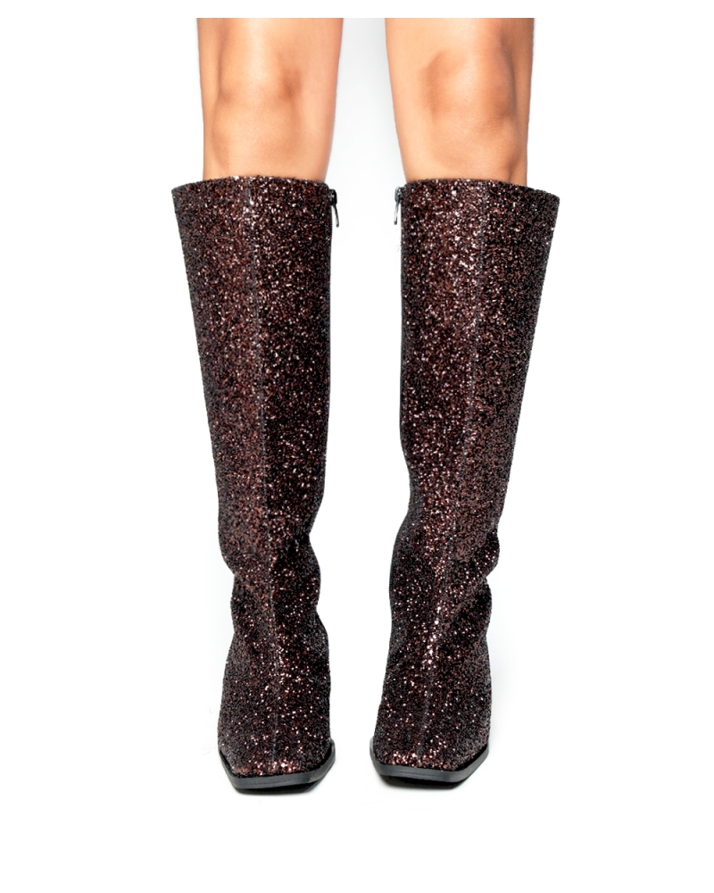 SCARLETT, SPARKLING BURGUNDY ESIOT boots, AW2425, party edition collection, 1