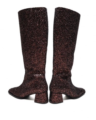 SCARLETT, SPARKLING BURGUNDY ESIOT boots, AW2425, party edition collection, 12