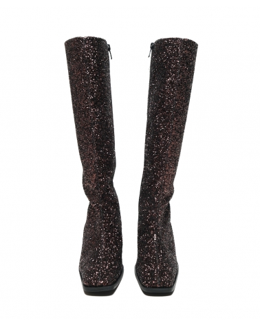 SCARLETT, SPARKLING BURGUNDY ESIOT boots, AW2425, party edition collection, 14