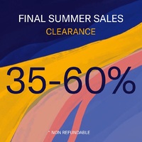 FINAL SUMMER SALES 35-60%
Last items, clearance prices.
www.esiot.gr
Non refundable